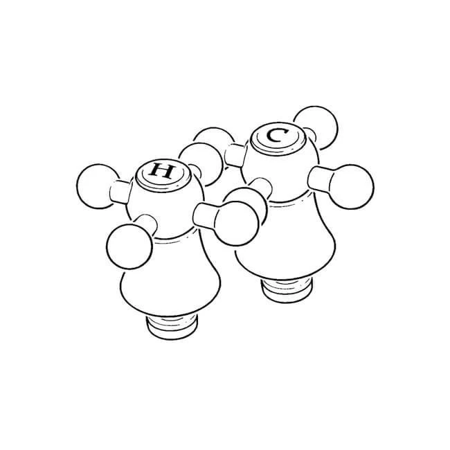Basin & Kitchen Cross Head Tap Reviver - 1/2" Pair 4 Basin & Kitchen Cross Head Tap Reviver - 1/2" Pair - Image 2