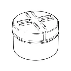 Soil & Vent Access Cap Screwed/Socket Tail 110mm Black