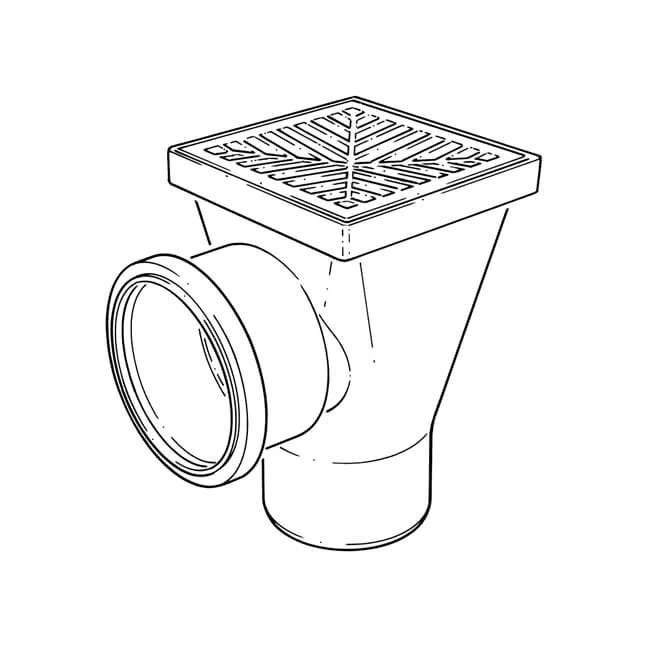 Back Inlet Square Hopper - 110mm 4 Back Inlet Square Hopper - 110mm - Image 2