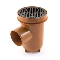 Bottle Gully With Black Round Grid 180mm Dia. - 110mm