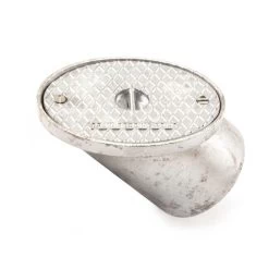 Drain Rodding Eye Terminal 45° - 110mm Oval Aluminium