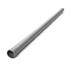 Soil Pipe Single Socket - 110mm X 2m Grey