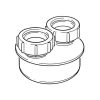 Waste Pipe Adaptor - 110mm X 32mm & 40mm Double Mixed -Plumbing Supply Store 110 mm x 32 mm 40 mm waste pipe adaptor double mixed to socket polypipe min 13443 L 1