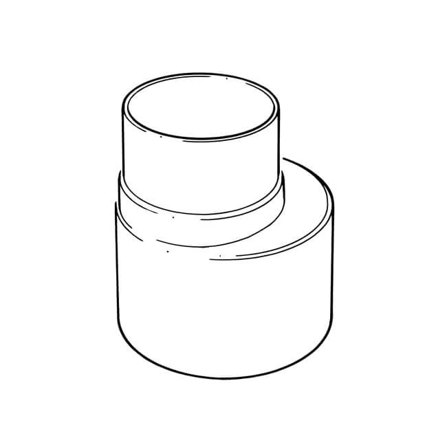 Soil & Vent Rainwater Reducer - 110mm X 68mm Black 4 Soil & Vent Rainwater Reducer - 110mm X 68mm Black - Image 2