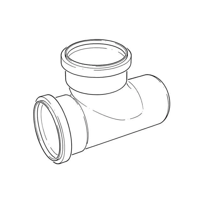 Double Socket Equal Junction - 110mm X 87.1/2° 3 Double Socket Equal Junction - 110mm X 87.1/2°