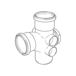 Soil & Vent Access Branch - 110mm X 92.1/2° Black