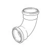 Soil & Vent Double Socket Bend 110mm X 92.1/2° Grey -Plumbing Supply Store 110 mm x 91 1 2 double socket bend floplast soil vent grey min 12972 L 1