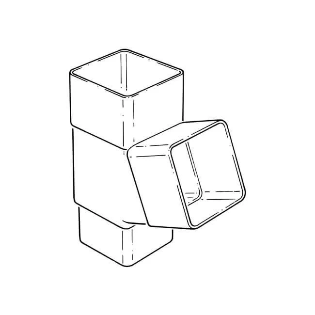 112.1/2° Branch Square - Black 4 112.1/2° Branch Square - Black - Image 2