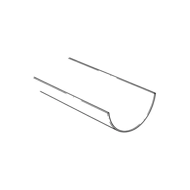 112 Mm X 4 M White Half Round Gutter 4 112 Mm X 4 M White Half Round Gutter - Image 2