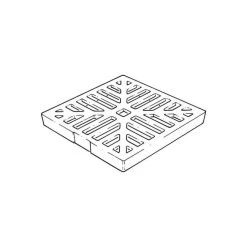 Square Hopper Drain Grid - 150mm (6") Aluminium 6 Square Hopper Drain Grid - 150mm (6") Aluminium -Plumbing Supply Store 150 mm6in aluminium square drain grid polypipe min 13416 L 1
