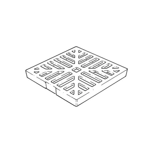 Square Hopper Drain Grid - 150mm (6") Aluminium 4 Square Hopper Drain Grid - 150mm (6") Aluminium - Image 2