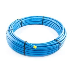 MDPE Blue Mains Water Pipe - 25mm X 50m 5 MDPE Blue Mains Water Pipe - 25mm X 50m -Plumbing Supply Store 25 mm x 50 m mdpe blue pipe 12 bar pressure pe80 min 9955 P 1