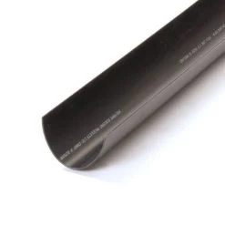 3 M - Rounded High Capacity Gutter - Black -Plumbing Supply Store 3 m rounded high capacity gutter polypipe black min 12437 P 2