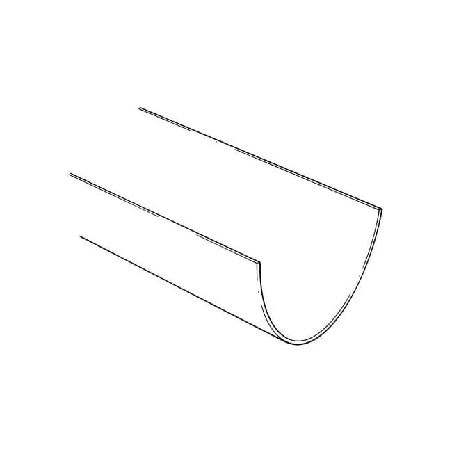3 M - Rounded High Capacity Gutter - White 4 3 M - Rounded High Capacity Gutter - White - Image 2