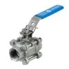 Stainless Steel Ball Valve - 3 Piece 1/2" BSP PF -Plumbing Supply Store 3 piece 1 2in stainless steel ball valve bsp parallel f x min 10397 P 1