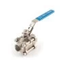 Stainless Steel Ball Valve - 3 Piece 3/4" BSP PF -Plumbing Supply Store 3 piece 3 4in stainless steel ball valve bsp parallel f x min 10398 P 1