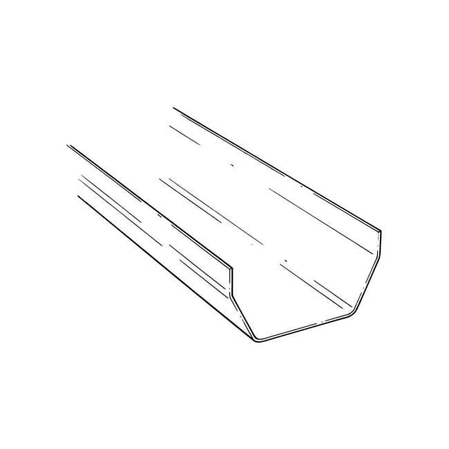 4 M - Square Gutter - White 4 4 M - Square Gutter - White - Image 2