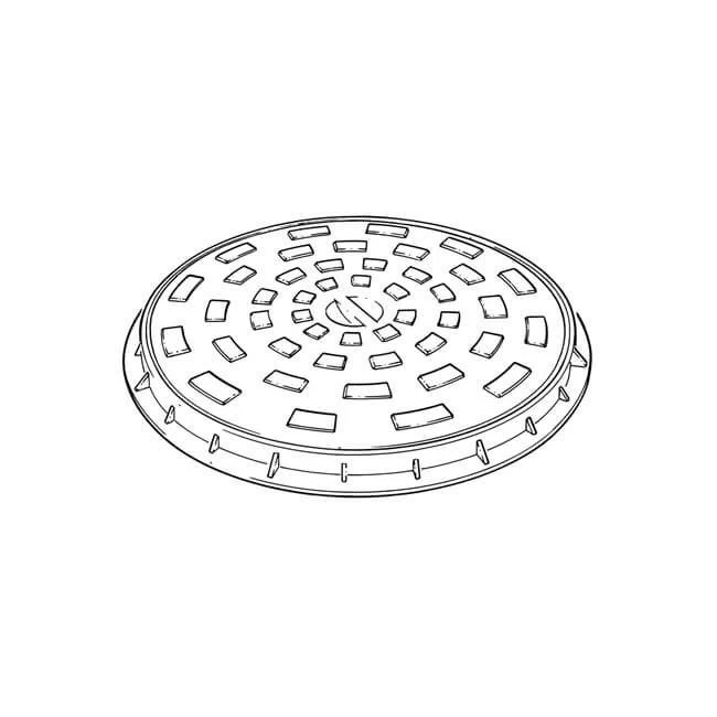 460 Mm Circular Cast Iron Cover & Frame (A) 4 460 Mm Circular Cast Iron Cover & Frame (A) - Image 2