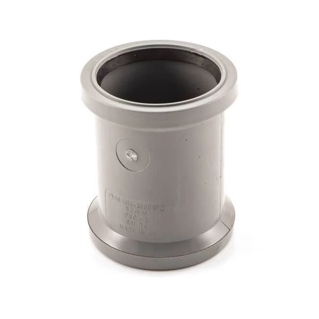 Soil & Vent Double Socket - 82mm Grey 3 Soil & Vent Double Socket - 82mm Grey