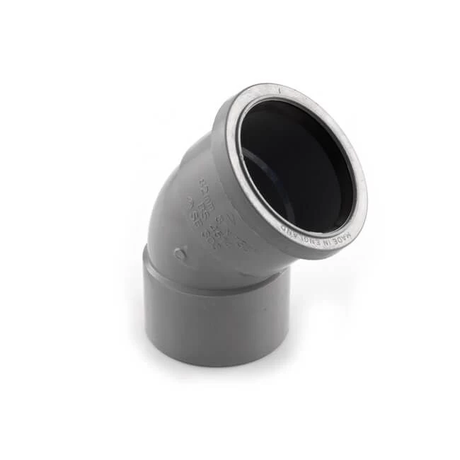 Soil & Vent Offset Bend Double Socket 82mm X 135° Grey 4 Soil & Vent Offset Bend Double Socket 82mm X 135° Grey - Image 2