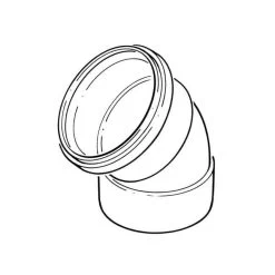 Soil & Vent Offset Bend Double Socket 82mm X 135° Black