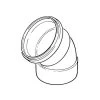 Soil & Vent Offset Bend Double Socket 82mm X 135° Grey -Plumbing Supply Store 82 mm x 135 offset bend double socket polypipe soil vent grey min 12973 L 1
