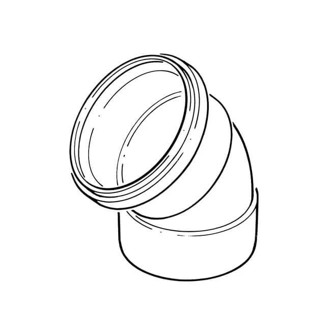 Soil & Vent Offset Bend Double Socket 82mm X 135° Grey 3 Soil & Vent Offset Bend Double Socket 82mm X 135° Grey