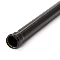 Soil Pipe Single Socket - 82mm X 3m Black -Plumbing Supply Store 82 mm x 3 m single socket pipe polypipe soil vent black min 16106 P 2