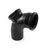 Soil & Vent Single Socket Access Bend - 110mm Black -Plumbing Supply Store access bend single socket floplast soil vent black min 16126 P 1