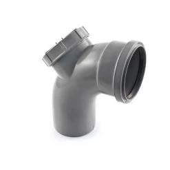 Soil & Vent Single Socket Access Bend - 110mm Grey