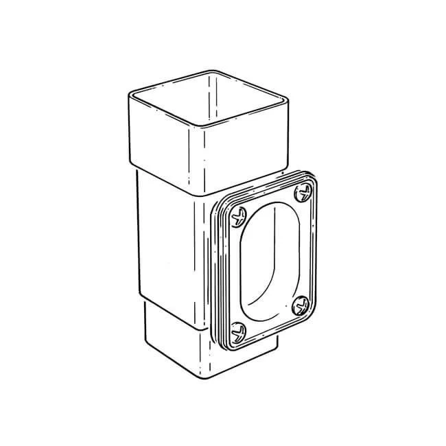Access Pipe Square - White 4 Access Pipe Square - White - Image 2
