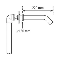 Angled Infrared Wall Mounted Tap -Plumbing Supply Store angled infrared wall mounted tap 24775 l 1