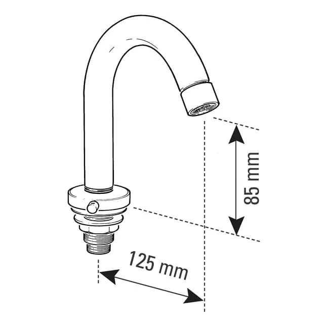 Basin Mounted Spout For Tamper Free Requirements 5 Basin Mounted Spout For Tamper Free Requirements - Image 3