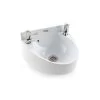 Basin With 3" Lever Tap - White -Plumbing Supply Store basin with 3in lever tap white min 19851 P 1