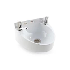 Basin With 3" Lever Tap - White