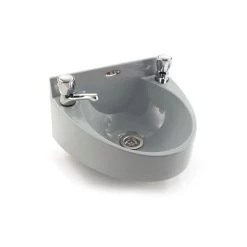 Basin With Domehead Tap - Grey