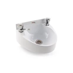 Basin With Domehead Tap - White