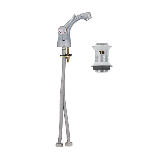 Emilia Quarter Turn Mono Basin Mixer Tap Lever Handle 4 Emilia Quarter Turn Mono Basin Mixer Tap Lever Handle - Image 2