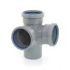 Corner Branch Ring Seal Triple Socket Grey - 110mm -Plumbing Supply Store corner branch ring seal triple socket grey 110mm 24606 p 1