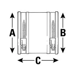 Drain Coupling - 150 To 165mm X 150 To 165mm X 120mm