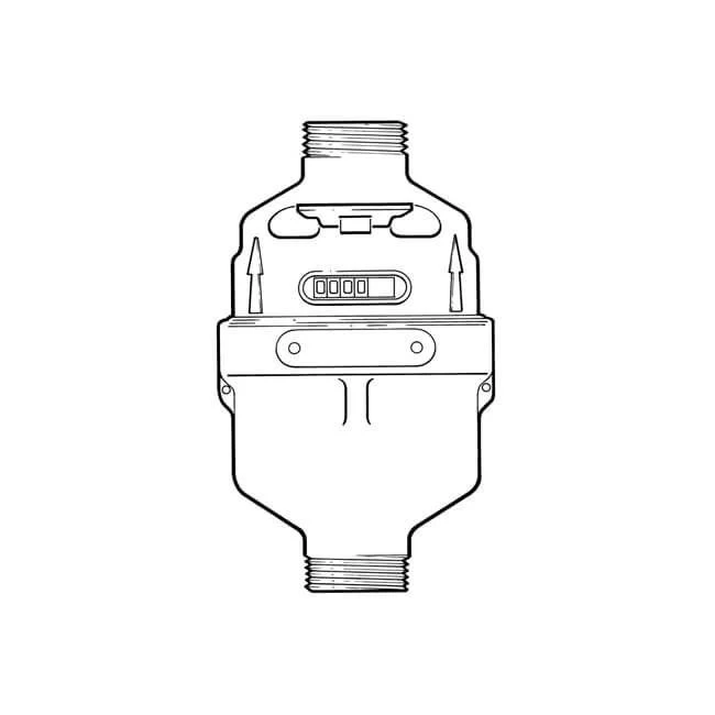 Elster V100 Cold Water Meter - 20mm, 3/4" BSP 4 Elster V100 Cold Water Meter - 20mm, 3/4" BSP - Image 2