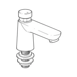 Grohe Euroeco Cosmopolitan T Pillar Tap - 1/2" -Plumbing Supply Store grohe euroeco cosmopolitan t pillar tap 1 2 24156 L 1