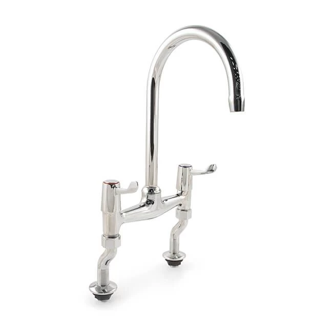 ‘H’ Sink Mixer Tap Quarter Turn Lever Handles - Chrome 4 ‘H’ Sink Mixer Tap Quarter Turn Lever Handles - Chrome - Image 2