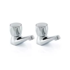 Imogen Contract Metal Head Bath Taps, Pair - 3/4"