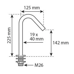 Infrared Goose Neck Basin Tap -Plumbing Supply Store infrared goose neck basin tap 24670 24670 l 2