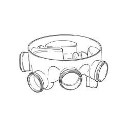 Inspection Chamber Base 220 Mm - With 3 Blanking Plugs