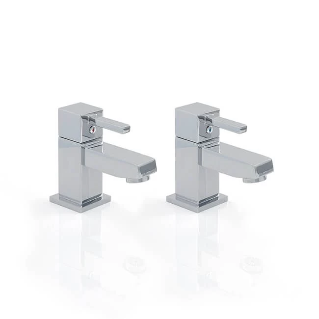 Mariana Square Quarter Turn Lever Head Bath Taps, Pair 3 Mariana Square Quarter Turn Lever Head Bath Taps, Pair