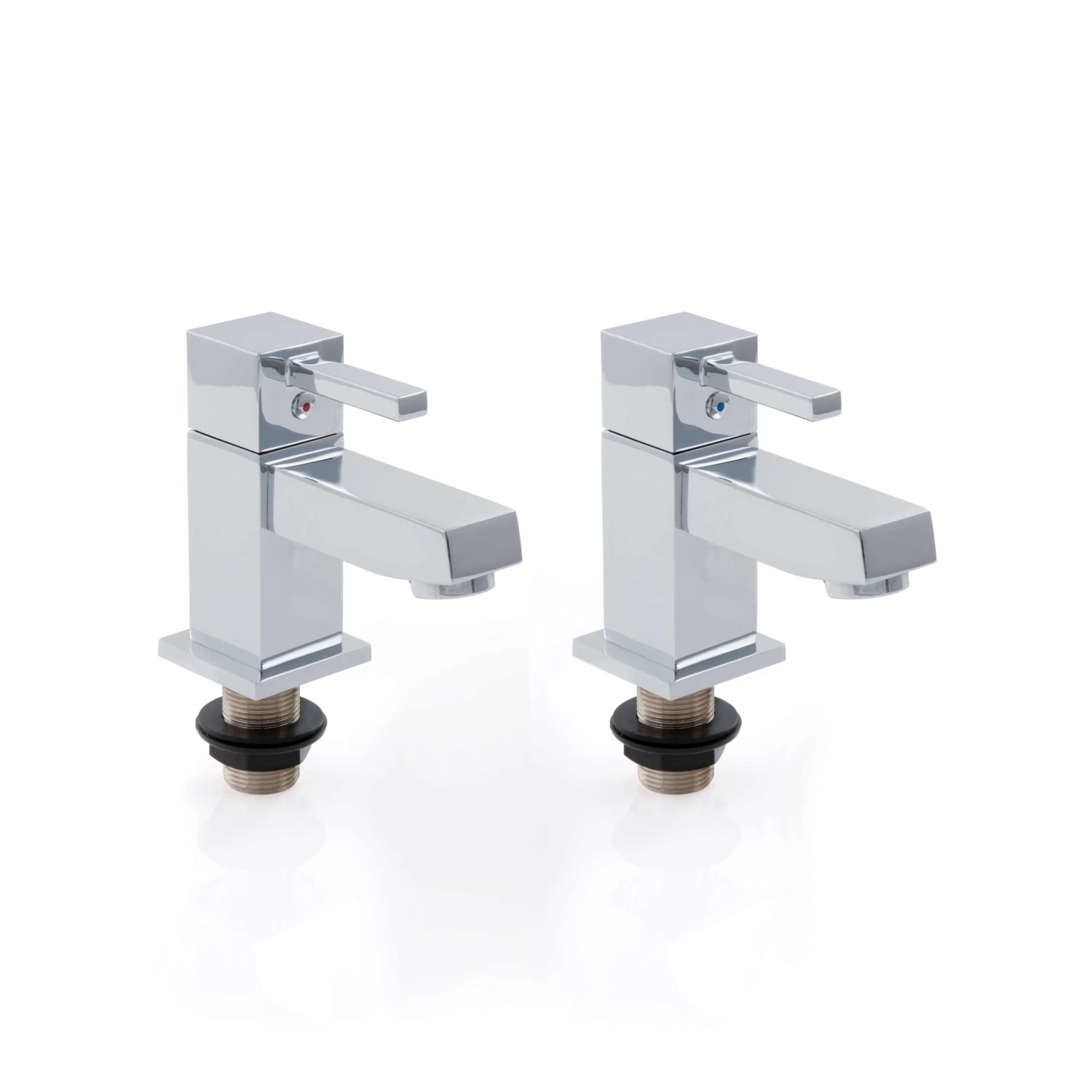Mariana Square Quarter Turn Lever Head Bath Taps, Pair 4 Mariana Square Quarter Turn Lever Head Bath Taps, Pair - Image 2