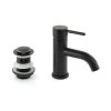 Matt Black Mono Basin Mixer & Clicker Waste -Plumbing Supply Store matt black mono basin mixer clicker waste 26180 26180 p 1 1