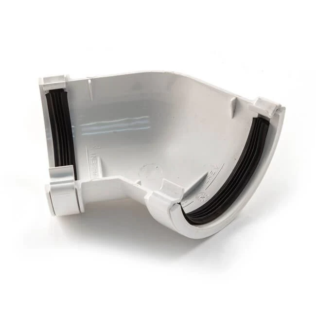 Half Round Gutter 135° Angle Bracket - 112 Mm - White 4 Half Round Gutter 135° Angle Bracket - 112 Mm - White - Image 2